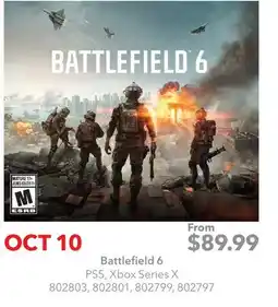 GameStop Battlefield 6 offer