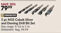 Princess Auto 5 pc M35 Cobalt Silver and Deming Drill Bit Set offer