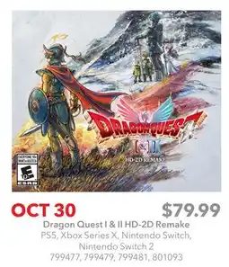 GameStop Dragon Quest i & ii HD 2D Remake offer