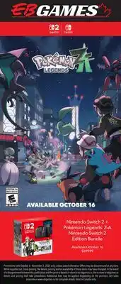 GameStop Nintendo Switch 2 + Pokémon Legends: Z-A Nintendo Switch 2 Edition Bundle offer