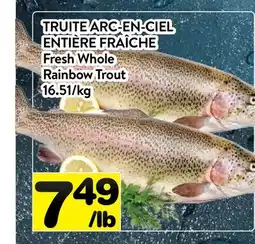 Supermarché PA TRUITE ARC-EN-CIEL ENTIÈRE FRAÎCHE | Fresh Whole Rainbow Trout offer