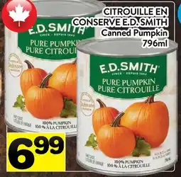 Supermarché PA CITROUILLE EN CONSERVE E.D. SMITH | Canned Pumpkin offer