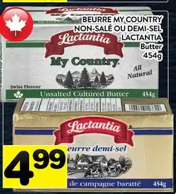 Supermarché PA BEURRE MY COUNTRY NON-SALÉ OU DEMI-SEL LACTANTIA | Butter offer