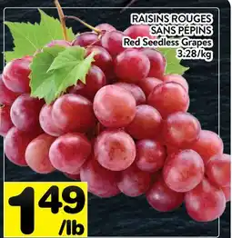 Supermarché PA RAISINS ROUGES SANS PÉPINS | Red Seedless Grapes offer