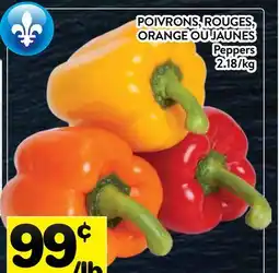 Supermarché PA POIVRONS, ROUGES, ORANGE OU JAUNES | Peppers offer