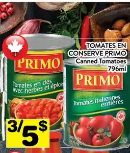 Supermarché PA TOMATES EN CONSERVE PRIMO | Canned Tomatoes offer