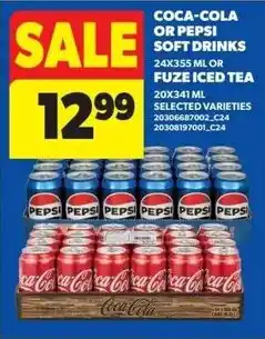 Real Canadian Superstore Coca-cola or pepsi soft drinks or fuze iced tea offer