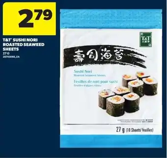 Real Canadian Superstore T&T sushi nori roasted seaweed sheets offer