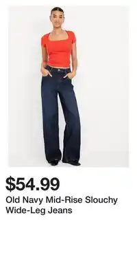 Old Navy Old Navy Mid-Rise Slouchy Wide-Leg Jeans offer