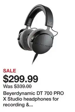 Newegg Beyerdynamic DT 700 PRO X Studio headphones for recording & monitoring (closed) offer