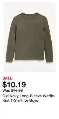 Old Navy Old Navy Long-Sleeve Waffle-Knit T-Shirt for Boys offer