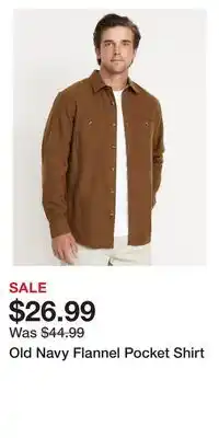 Old Navy Old Navy Flannel Pocket Shirt offer