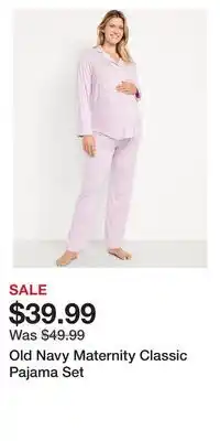 Old Navy Old Navy Maternity Classic Pajama Set offer