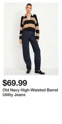 Old Navy Old Navy High-Waisted Barrel Utility Jeans offer