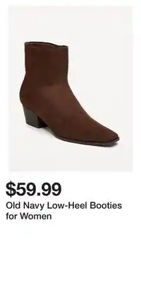 Old Navy Old Navy Low-Heel Booties for Women offer