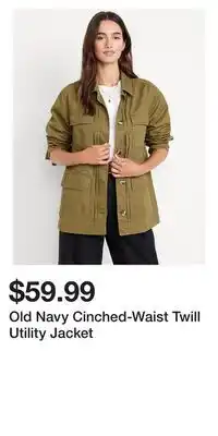 Old Navy Old Navy Cinched-Waist Twill Utility Jacket offer