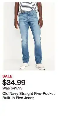 Old Navy Old Navy Straight Five-Pocket Built-In Flex Jeans offer