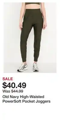 Old Navy Old Navy High-Waisted PowerSoft Pocket Joggers offer