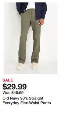Old Navy Old Navy 90's Straight Everyday Flex-Waist Pants offer
