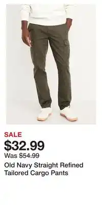 Old Navy Old Navy Straight Refined Tailored Cargo Pants offer