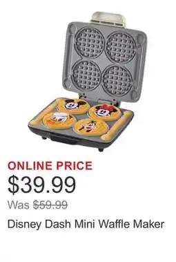 Costco Disney Dash Mini Waffle Maker offer