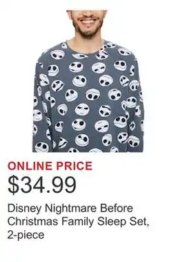 Costco Disney Nightmare Before Christmas Family Sleep Set, 2-piece offer