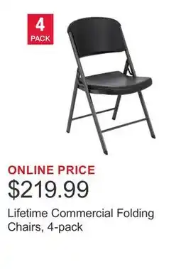 Costco Lifetime Commercial Folding Chairs, 4-pack offer