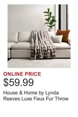 Costco House & Home by Lynda Reeves Luxe Faux Fur Throw offer