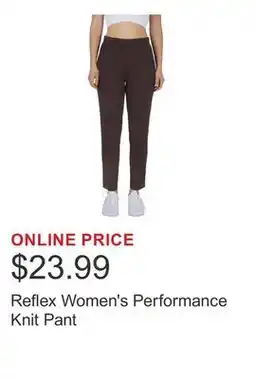 Costco Reflex Women's Performance Knit Pant offer