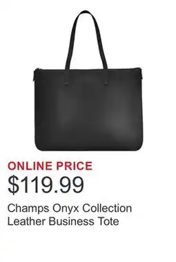 Costco Champs Onyx Collection Leather Business Tote offer