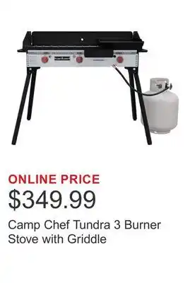 Costco Camp Chef Tundra 3 Burner Stove with Griddle offer