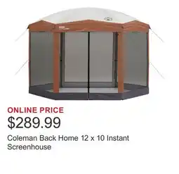 Costco Coleman Back Home 12 x 10 Instant Screenhouse offer