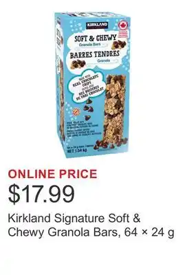 Costco Kirkland Signature Soft & Chewy Granola Bars, 64 × 24 g offer