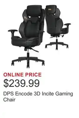 Costco DPS Encode 3D Incite Gaming Chair offer