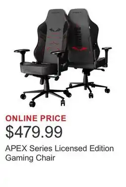 Costco APEX Series Licensed Edition Gaming Chair offer