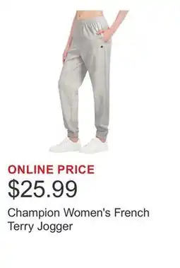 Costco Champion Women's French Terry Jogger offer