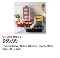 Costco Trudeau Clever Cubes Silicone Freezer Molds with Lids, 5-pack offer