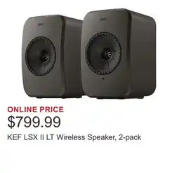 Costco KEF LSX II LT Wireless Speaker, 2-pack offer
