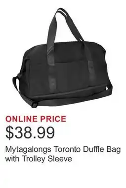 Costco Mytagalongs Toronto Duffle Bag with Trolley Sleeve offer