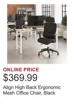 Costco Align High Back Ergonomic Mesh Office Chair, Black offer