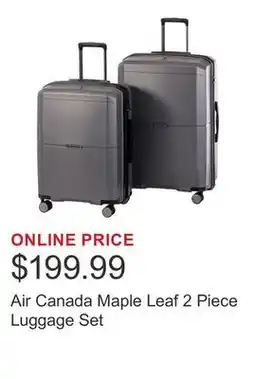 Costco Air Canada Maple Leaf 2 Piece Luggage Set offer