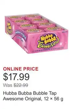 Costco Hubba Bubba Bubble Tap Awesome Original, 12 × 56 g offer