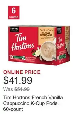 Costco Tim Hortons French Vanilla Cappuccino K-Cup Pods, 60-count offer