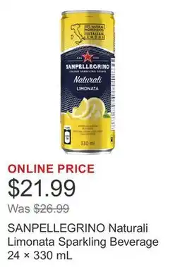 Costco SANPELLEGRINO Naturali Limonata Sparkling Beverage 24 × 330 mL offer