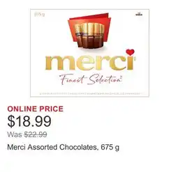 Costco Merci Assorted Chocolates, 675 g offer