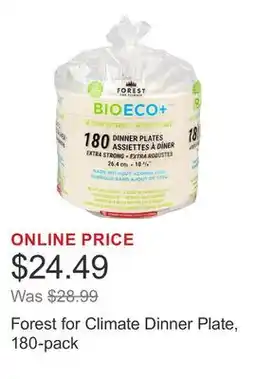 Costco Forest for Climate Dinner Plate, 180-pack offer