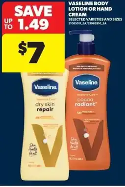 Real Canadian Superstore Vaseline body lotion or hand cream offer