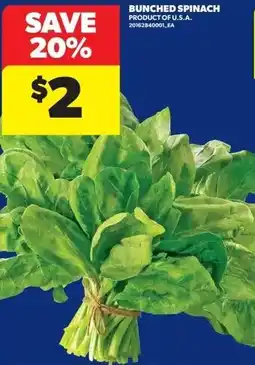 Real Canadian Superstore Bunched spinach offer