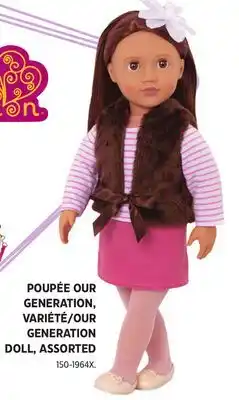 Canadian Tire OUR GENERATION DOLL, ASSORTED offer