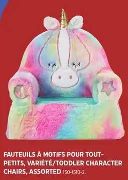 Canadian Tire TODDLER CHARACTER CHAIRS, ASSORTED offer